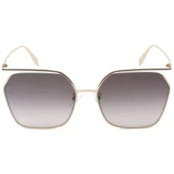 Alexander McQueen - The Cut Square Sunglasses - Light Gold Grey - Alexander McQueen Eyewear - Avvenice