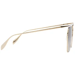 Alexander McQueen - The Cut Square Sunglasses - Light Gold Grey - Alexander McQueen Eyewear - Avvenice