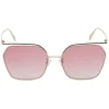Alexander McQueen - The Cut Square Sunglasses - Light Gold Red - Alexander McQueen Eyewear - Avvenice