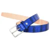 Ammoment - Belt - Nile Crocodile in Kookai Electric Blue - Leather High Quality Luxury Belt - Avvenice