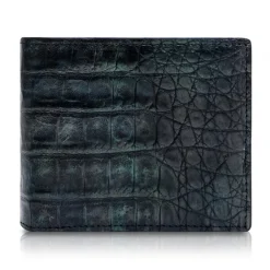 Ammoment - Caiman in Black Northern Light - Leather Bifold Wallet - Avvenice