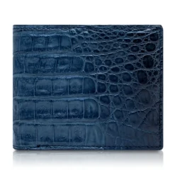Ammoment - Caiman in Degrade Light-Dark Blue - Leather Bifold Wallet - Avvenice
