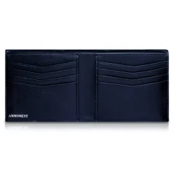 Ammoment - Caiman in Degrade Light-Dark Blue - Leather Bifold Wallet - Avvenice