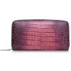 Ammoment - Caiman in Degrade Terracota-Black - Leather Long Zipper Wallet - Avvenice