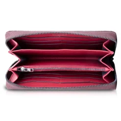 Ammoment - Caiman in Degrade Terracota-Black - Leather Long Zipper Wallet - Avvenice