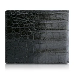 Ammoment - Caiman in Degrade Coal New Age - Leather Bifold Wallet - Avvenice