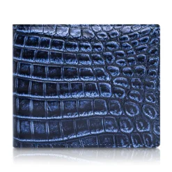 Ammoment - Caiman in Degrade Navy-Black - Leather Bifold Wallet - Avvenice