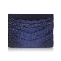 Ammoment - Caiman in Degrade Navy-Black - Leather Credit Card Holder - Avvenice