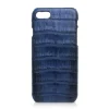Ammoment - Caiman in Degrade Light-Dark Blue - Leather Cover - iPhone 8 / 7 - Avvenice