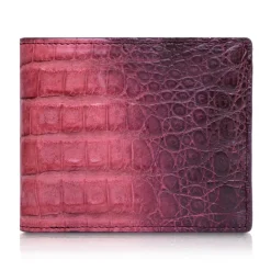 Ammoment - Caiman in Degrade Terracota-Black - Leather Bifold Wallet - Avvenice