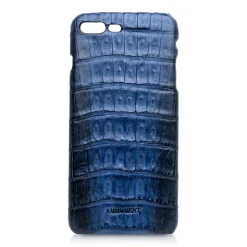 Ammoment - Caiman in Degrade Navy-Black - Leather Cover - iPhone 8 Plus / 7 Plus - Avvenice