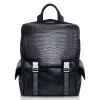 Ammoment - Caiman in Degrade Coal New Age - Leather Zane Large Backpack - Avvenice