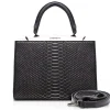 Ammoment - Jena Handbag Large in Python - Pepite Rose - Luxury High Quality Leather Bag - Avvenice
