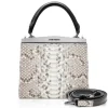 Ammoment - Jena Handbag Small in Python - Roccia - Luxury High Quality Leather Bag - Avvenice