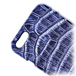 Ammoment - Nile Crocodile in Antique Navy - Leather Cover - iPhone 8 / 7 - Avvenice