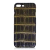 Ammoment - Nile Crocodile in Crack Black and Gold - Leather Cover - iPhone 8 Plus / 7 Plus - Avvenice
