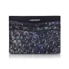 Ammoment - Ostrich in Tahitian Pearl Black - Leather Credit Card Holder - Avvenice