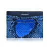 Ammoment - Python in Alien Royal Blue - Leather Credit Card Holder - Avvenice