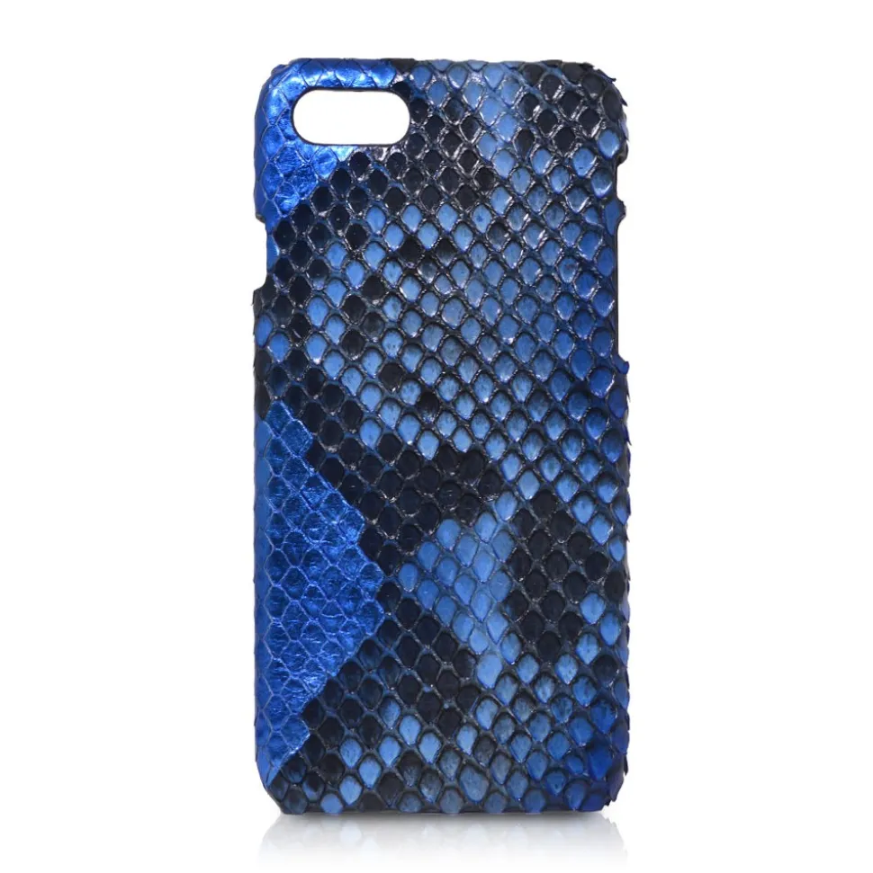 Ammoment - Python in Alien Royal Blue - Leather Cover - iPhone 8 / 7 - Avvenice