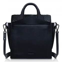 Ammoment - Python in Black - Leather Lexi Crossbody Bag - Avvenice