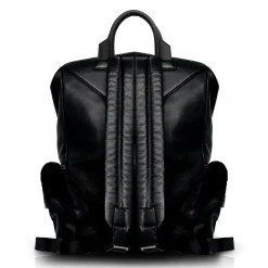 Ammoment - Python in Black - Leather Zane Large Backpack - Avvenice