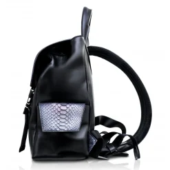 Ammoment - Python in Calcite Grey - Leather Zane Small Backpack - Avvenice