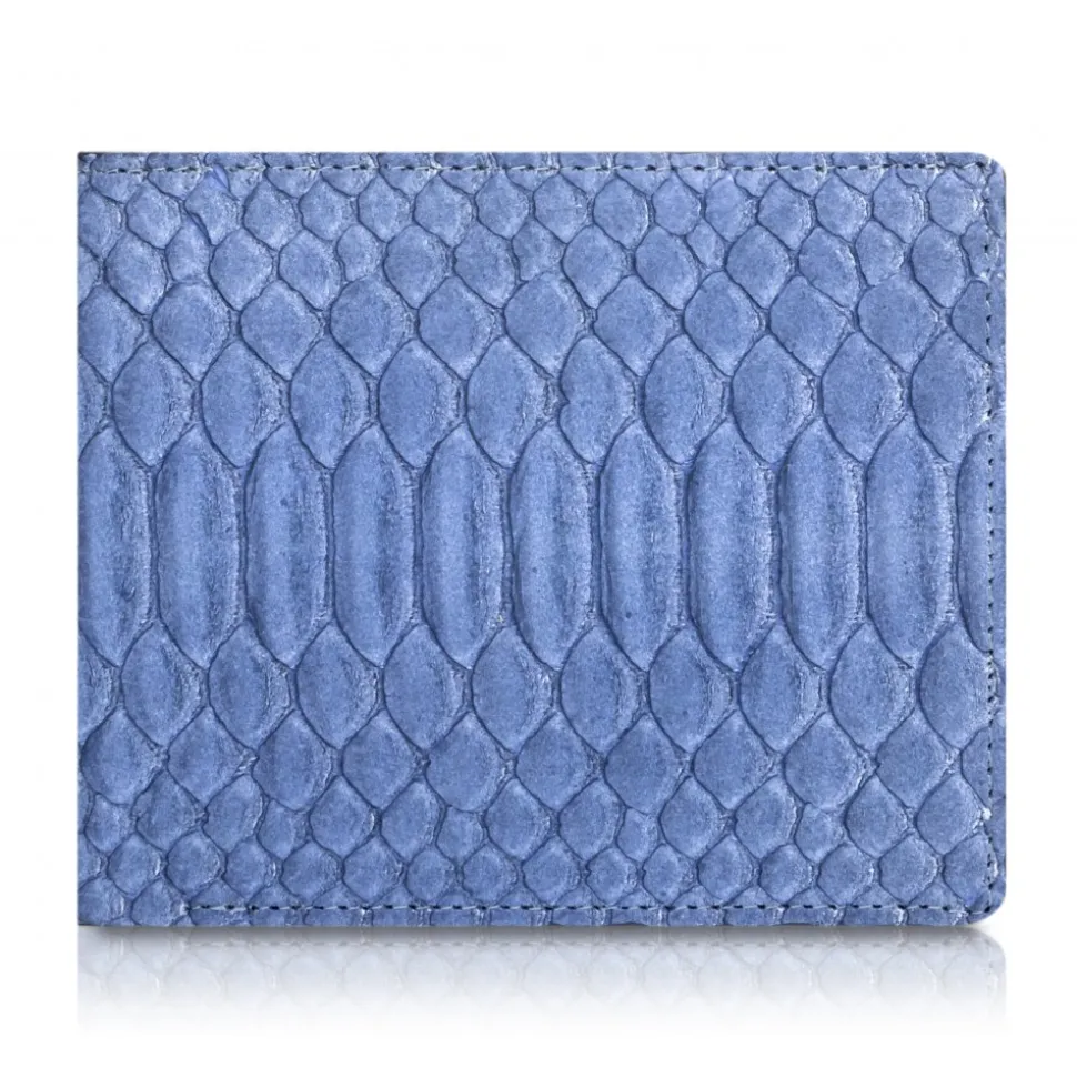 Ammoment - Python in Calcite Blue - Leather Bifold Wallet - Avvenice
