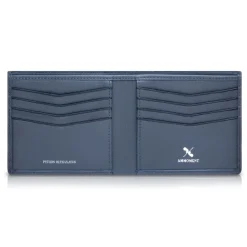 Ammoment - Python in Calcite Blue - Leather Bifold Wallet - Avvenice
