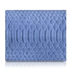 Ammoment - Python in Calcite Blue - Leather Bifold Wallet - Avvenice