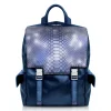Ammoment - Python in Calcite Blue - Leather Zane Large Backpack - Avvenice