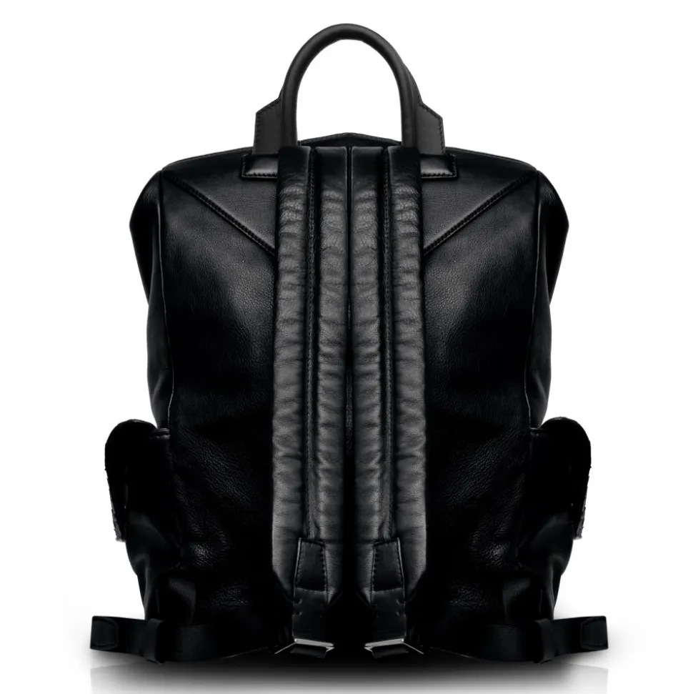 Ammoment - Python in Calcite Grey - Leather Zane Large Backpack - Avvenice