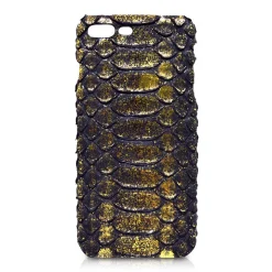 Ammoment - Python in Demeter Gold - Leather Cover - iPhone 8 Plus / 7 Plus - Avvenice