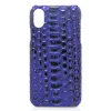 Ammoment - Python in NYX Blue Metallic - Leather Cover - iPhone X - Avvenice