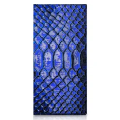 Ammoment - Python in NYX Blue - Leather Breast Wallet - Avvenice