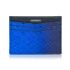 Ammoment - Python in Petale Blue - Leather Credit Card Holder - Avvenice