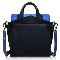 Ammoment - Python in Petale Blue - Leather Lexi Crossbody Bag - Avvenice