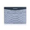 Ammoment - Python in Pomice Grey - Leather Credit Card Holder - Avvenice