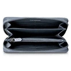 Ammoment - Python in Pomice Grey - Leather Long Zipper Wallet - Avvenice