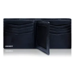 Ammoment - Python in Roccia - Leather Bifold Wallet with Center Flap - Avvenice