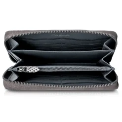 Ammoment - Python in Roccia - Leather Long Zipper Wallet - Avvenice