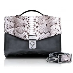 Ammoment - Python in Roccia - Leather Briefcase - Orion Business Bag - Avvenice
