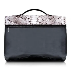 Ammoment - Python in Roccia - Leather Briefcase - Orion Business Bag - Avvenice