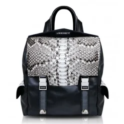 Ammoment - Python in Roccia - Leather Zane Small Backpack - Avvenice