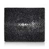 Ammoment - Stingray in Black - Leather Bifold Wallet with Center Flap - Avvenice
