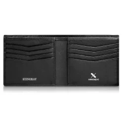 Ammoment - Stingray in Black - Leather Bifold Wallet - Avvenice