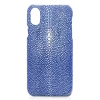 Ammoment - Stingray in Blue - Leather Cover - iPhone X - Avvenice