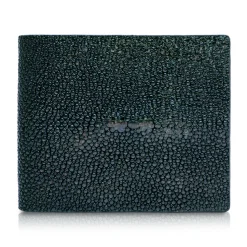 Ammoment - Stingray in Glitter Metallic Green - Leather Bifold Wallet - Avvenice