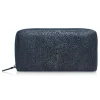 Ammoment - Stingray in Glitter Metallic Green - Leather Long Zipper Wallet - Avvenice