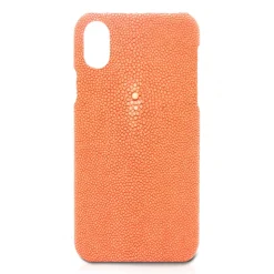 Ammoment - Stingray in Orange - Leather Cover - iPhone X - Avvenice