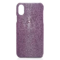 Ammoment - Stingray in Purple - Leather Cover - iPhone X - Avvenice
